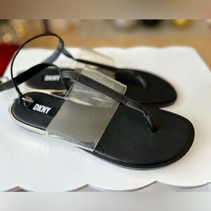 DKNY Black and Clear Women's Sandals